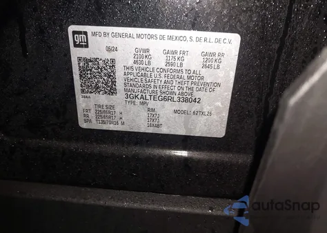 2024 GMC Terrain Awd Sle z USA, uszkodzony, nr VIN 3GKALTEG6RL338042